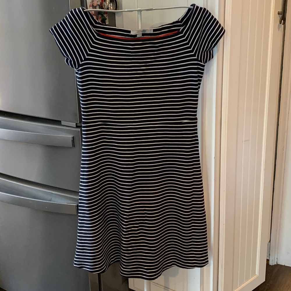 Boden boat neck striped dress. Worn about 3x
